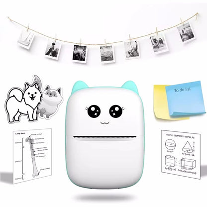 Portable Mini Cat Thermal Printer – Wireless Bluetooth 58mm Photo & Label Printer